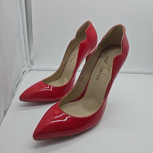 Jushee Red Heels Red Bottom Sophisticated Pointed Toe 6 - Picture 2 of 14